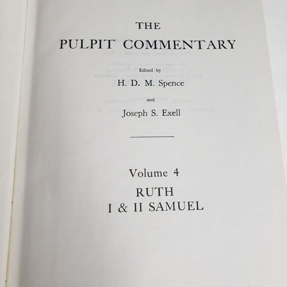 The Pulpit Commentary Vol 4 Ruth I & II Samuel Eerdmans HB Book 1984 Reprint - Picture 1 of 8